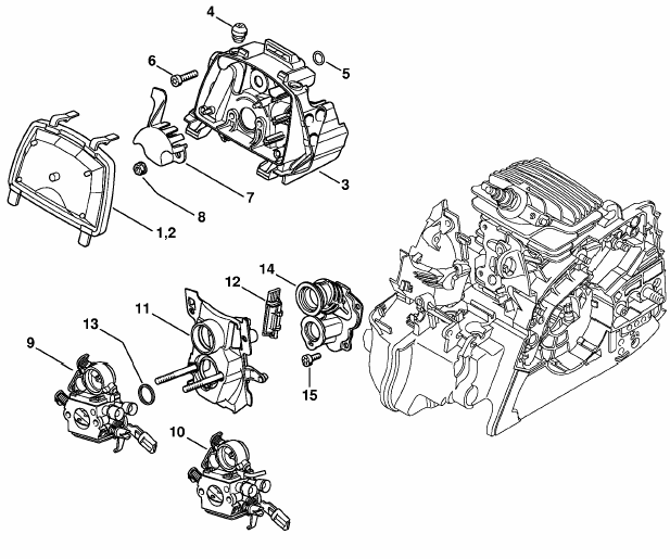 エムズページ Stihl MS 211 Chainsaw (MS211C-BEZ) Parts Diagram, Hand Guard