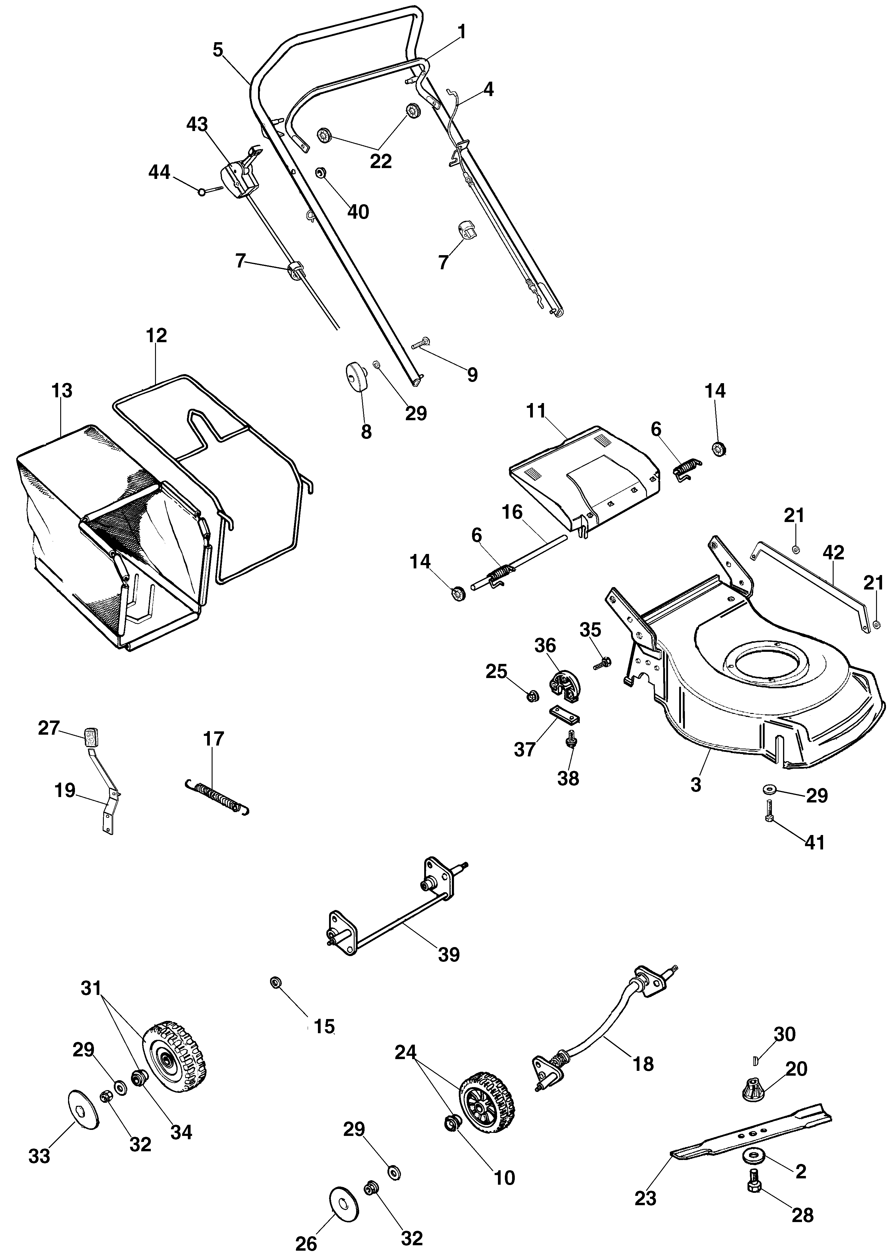 Complete illustrated parts list