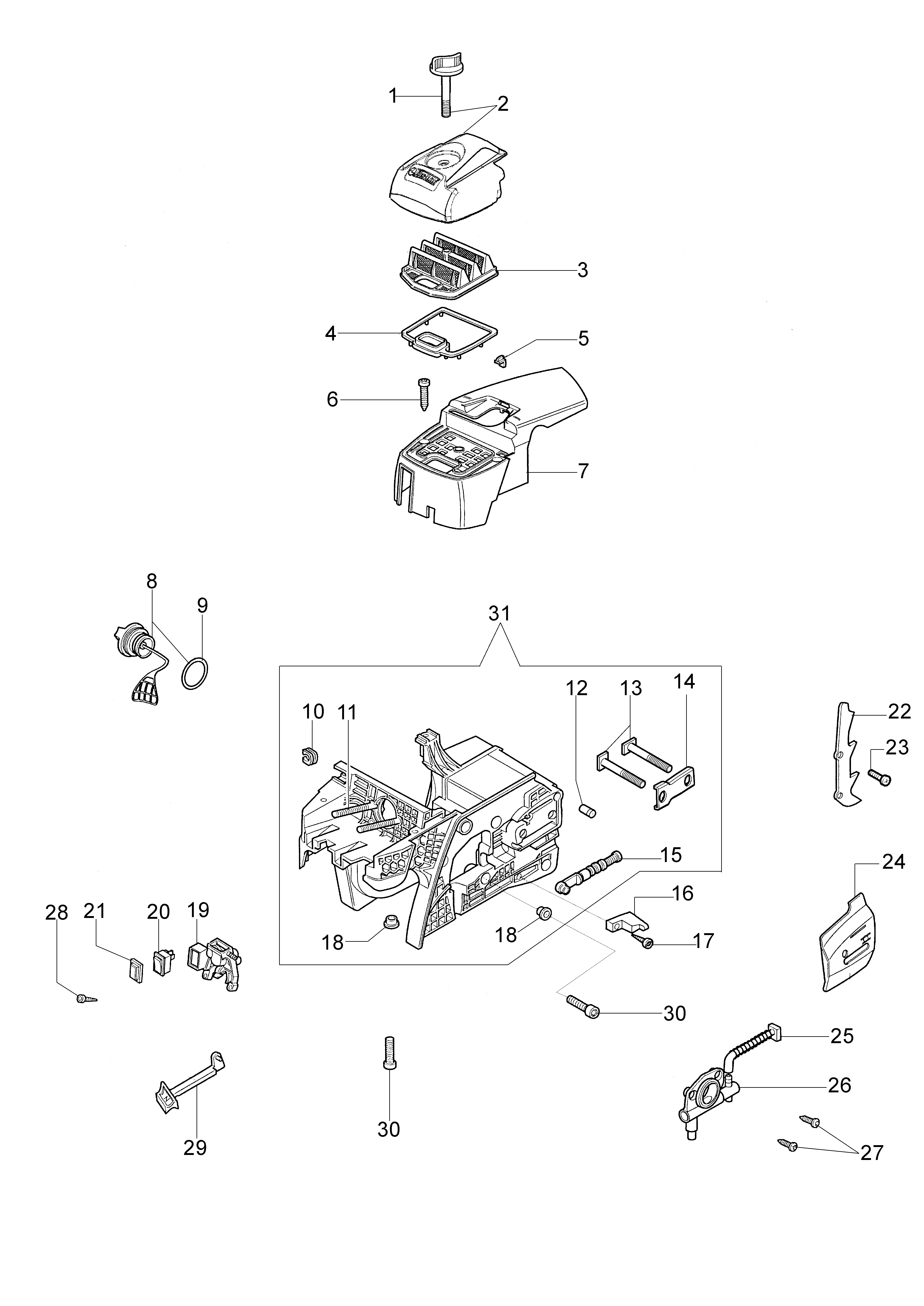Tank and air filter