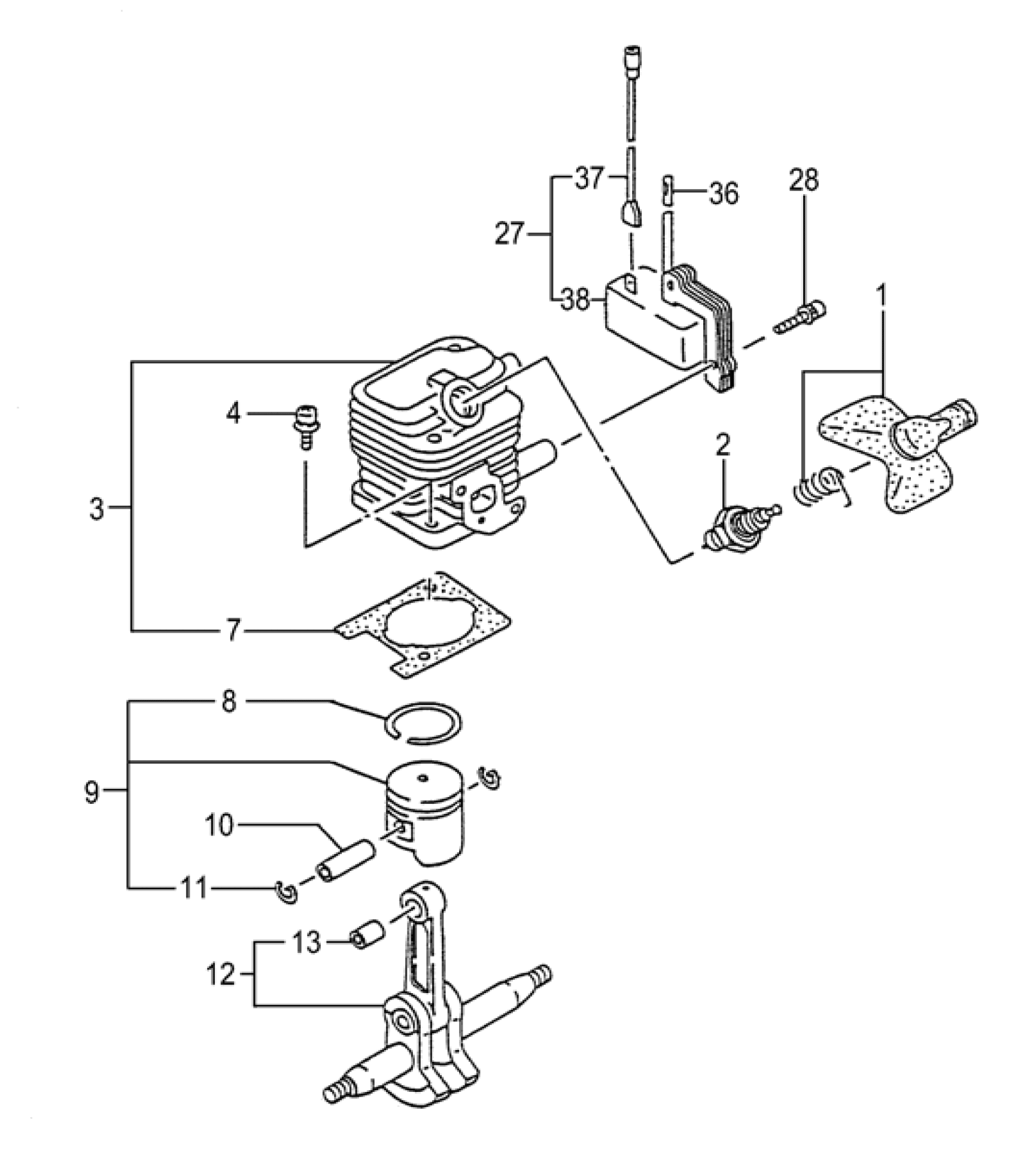 CYLINDER/PISTON/CRANK SHAFT