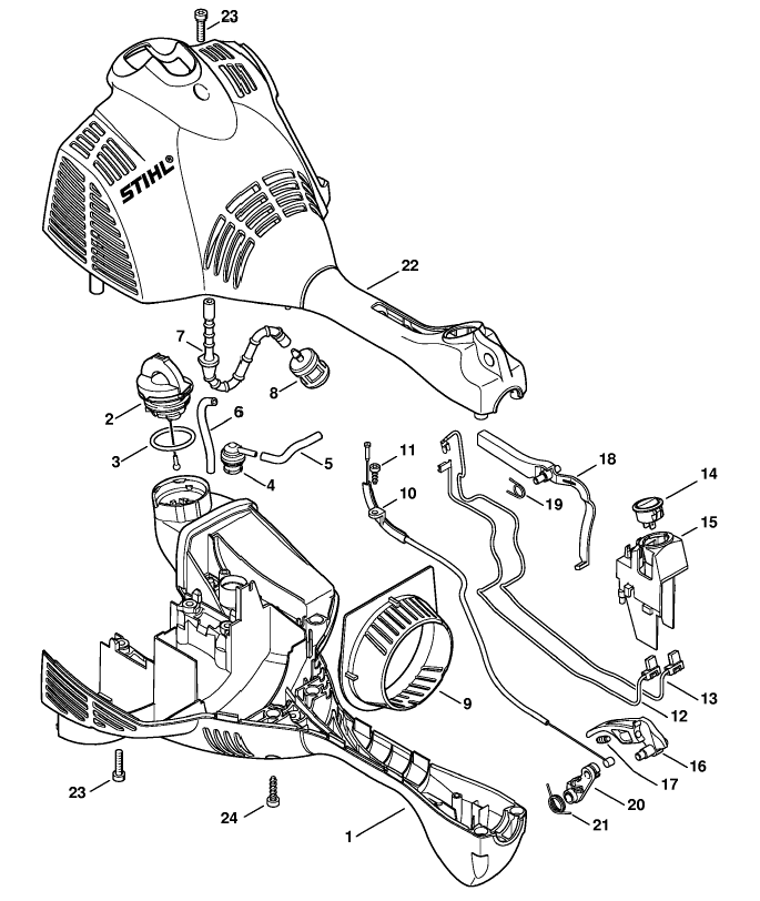 Engine housing (Loop handle)