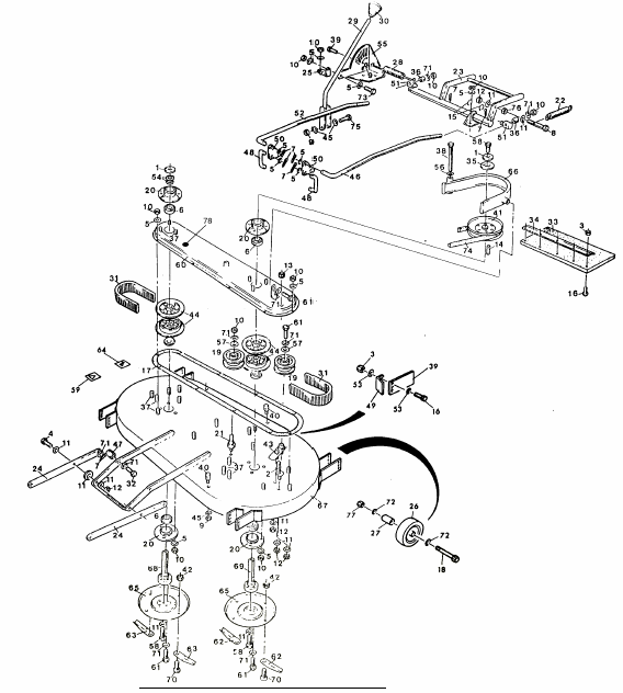 42" contra-rotating cutter deck