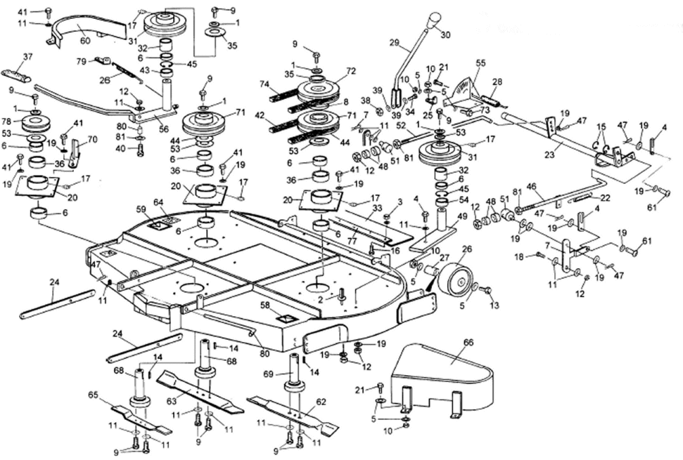 42" Contra-Rotating Cutter Deck Part No. 9046