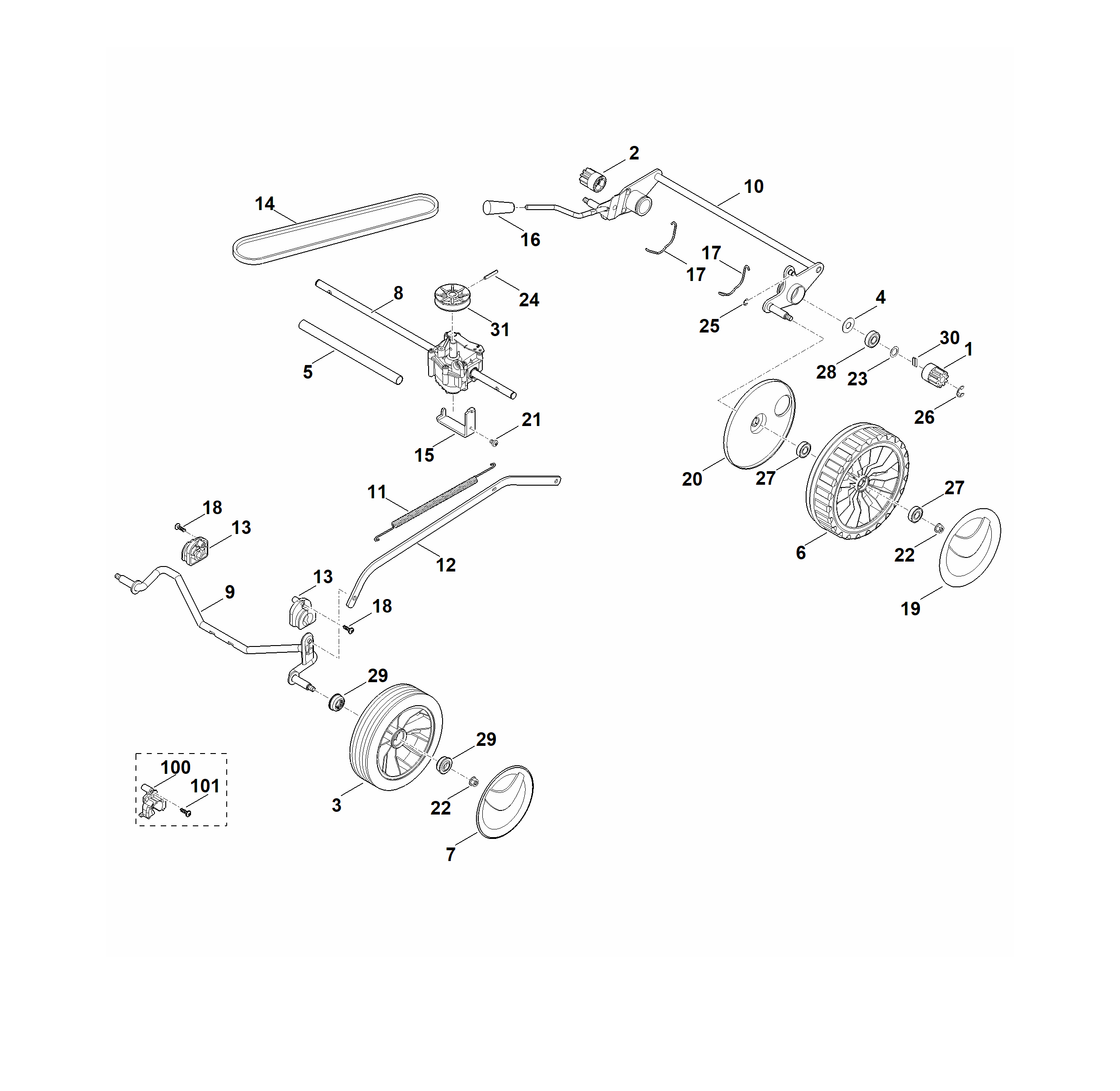 Stihl RM248-1T (RM248-1T) Parts Diagram, Chassis, Gear Box