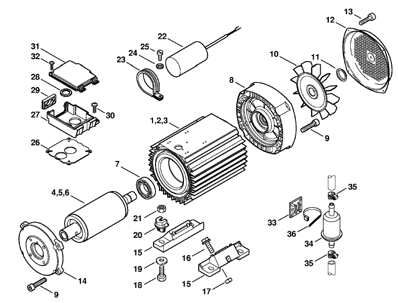 Electric motor RE 551 PLUS