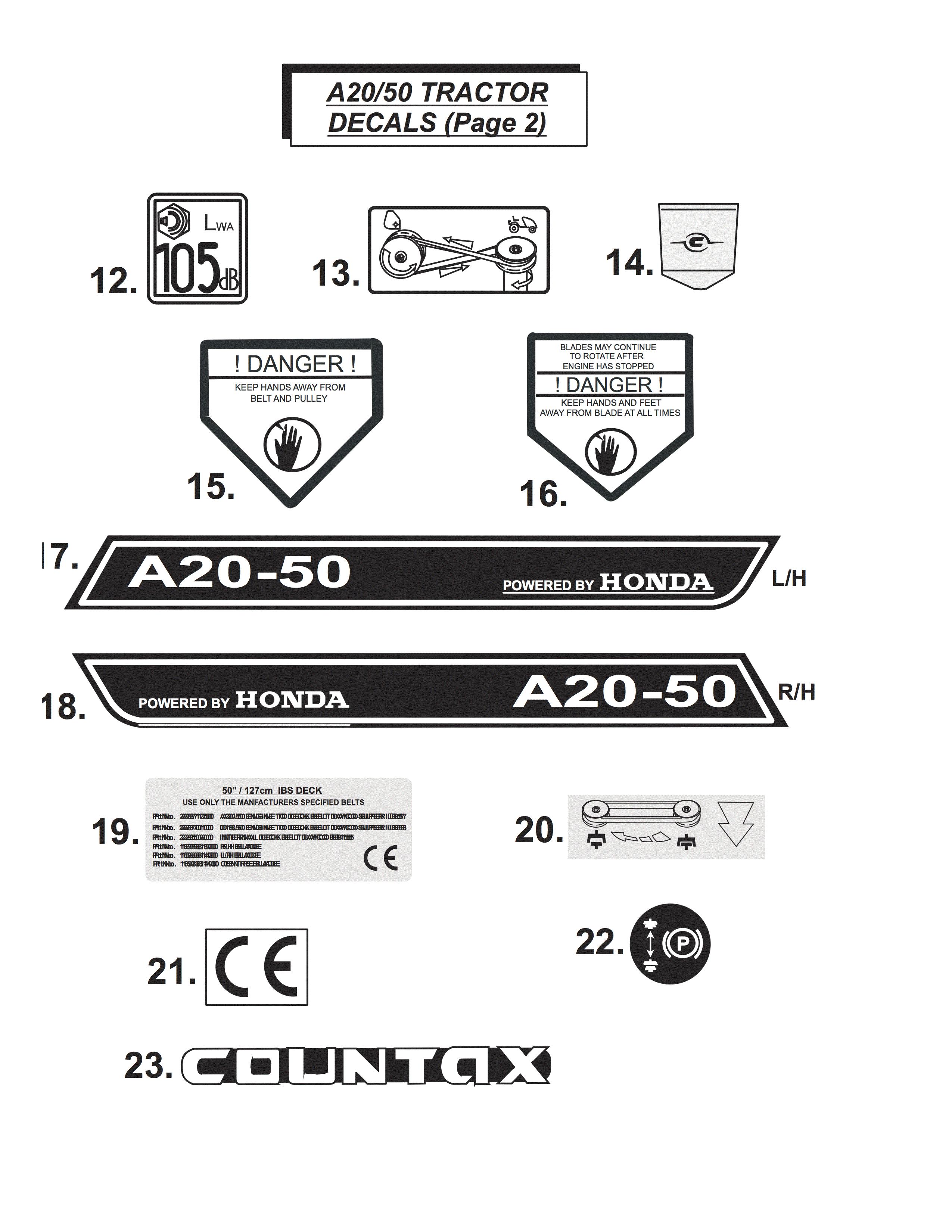 TRACTOR DECALS