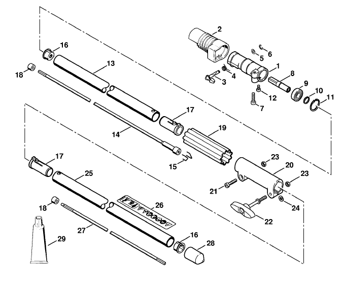 Drive tube assembly FR 85 T