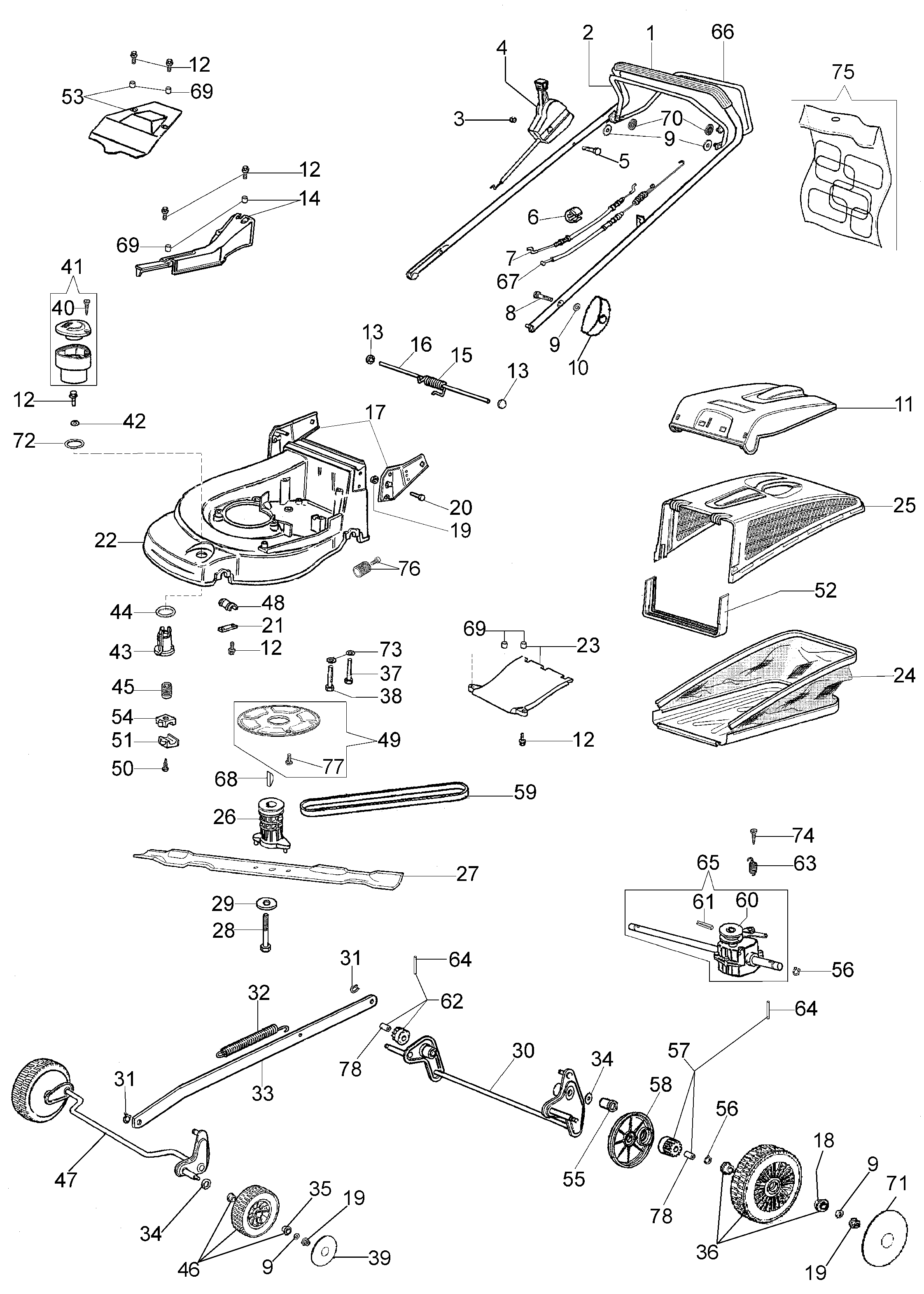 Illustrated parts list