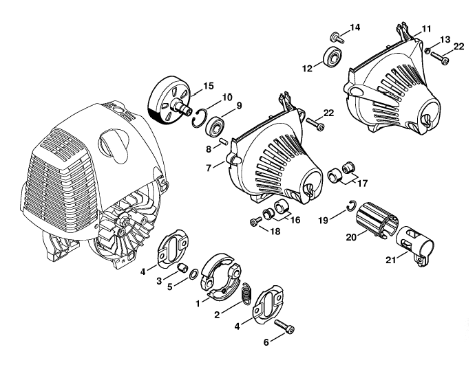 Clutch, Fan housing