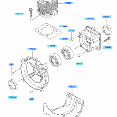 Kawasaki KBH43A (HA043G-BS50) Parts Diagram, Carburetor Kawasaki KBH43A (HA043G-BS50) Parts Diagram, Carburetor