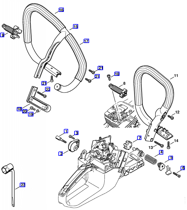Stihl MS 361 Chainsaw (MS361 WVH) Parts Diagram, AV System