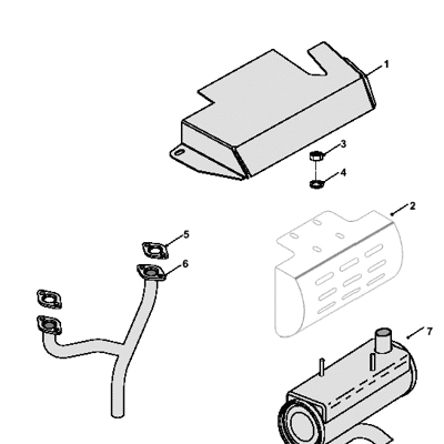 Twin Exhaust Assembly Honda GXV620 Engine