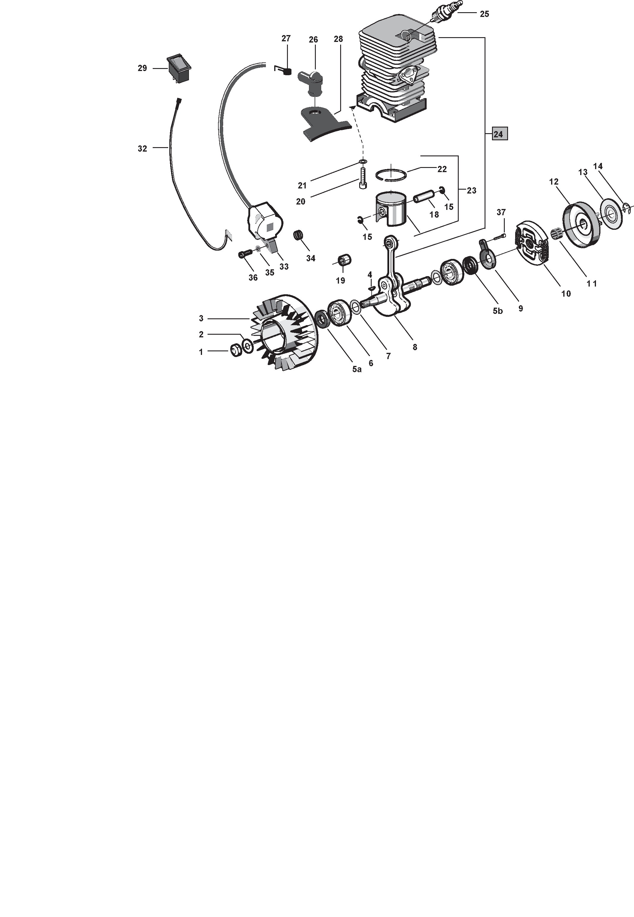 Crankshaft and cylinder