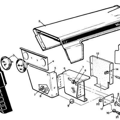 Bonnet & grille assembly - 16 and 18 HP only