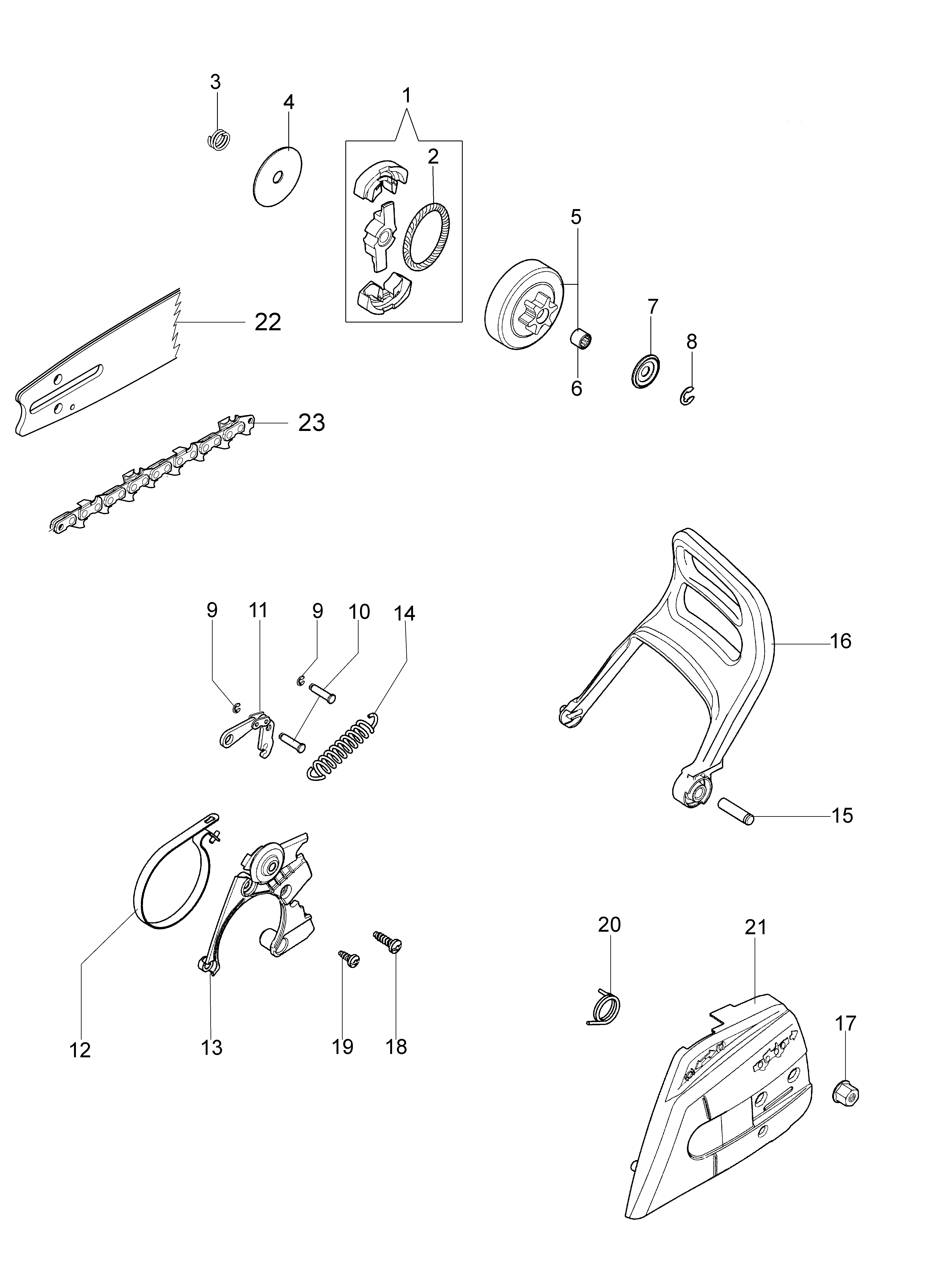 Chain cover and clutch