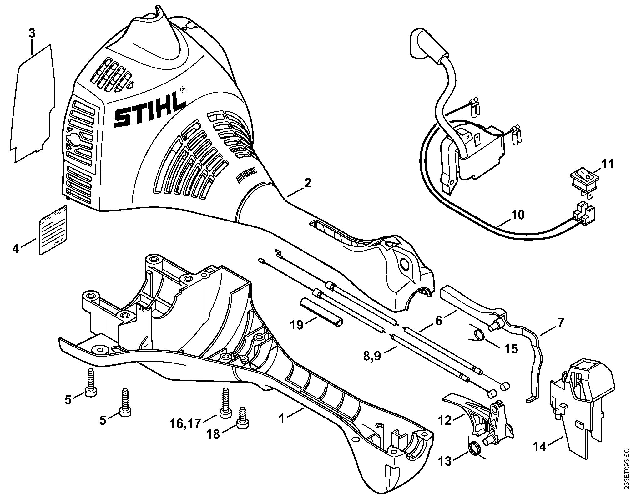 Engine housing (Loop handle)