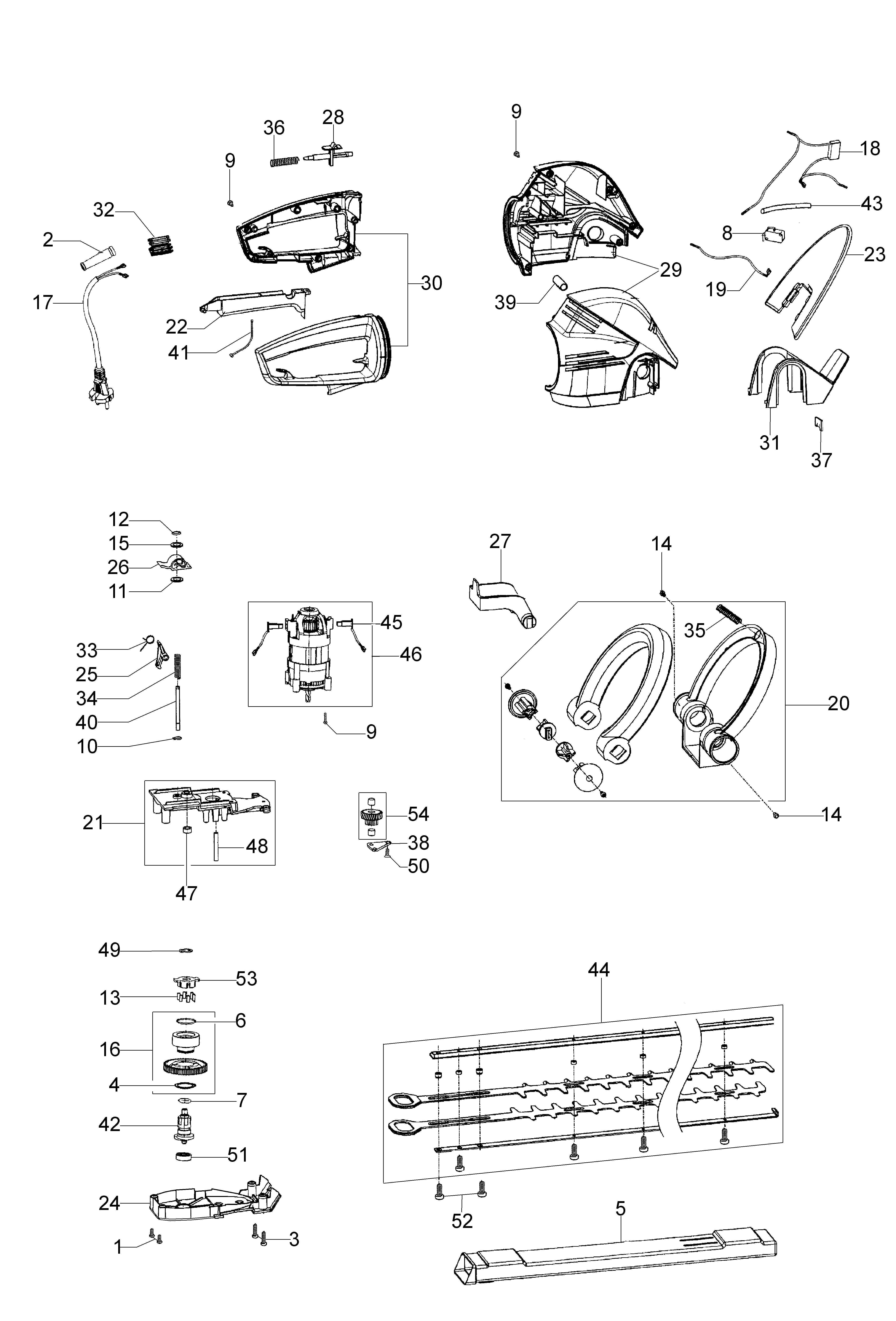 Illustrated parts list