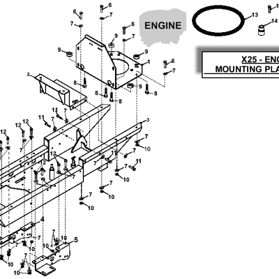 X25 Engine Mounting Plate Assembly