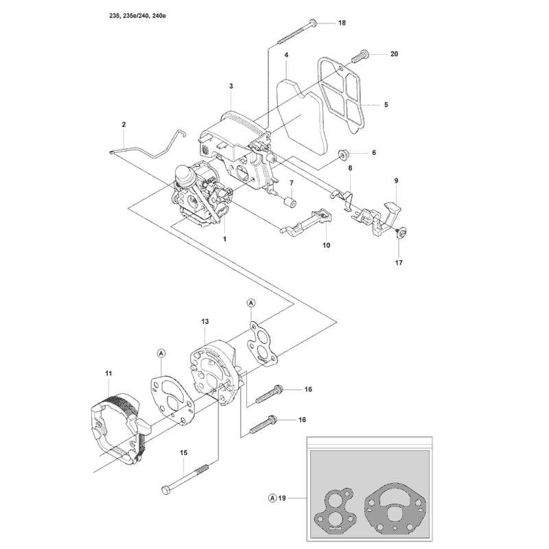 Husqvarna 235e Chainsaw (2008) Parts Diagram, Page 9