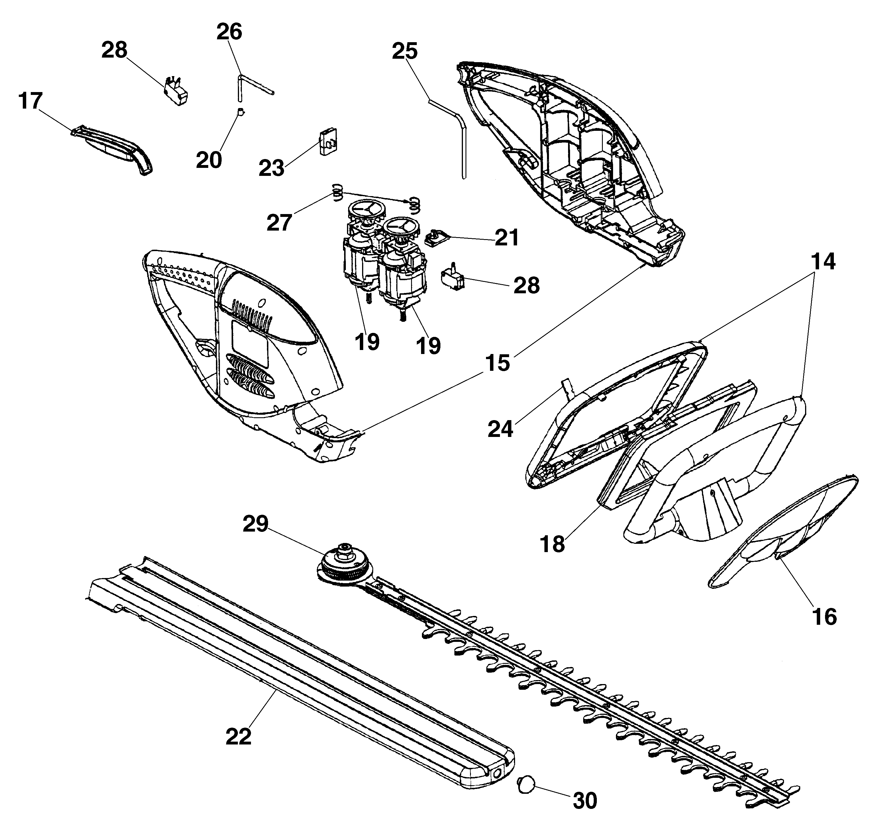 Complete illustrated parts list