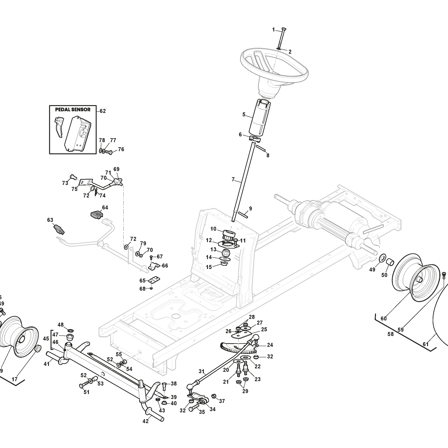 798e Stiga Estate 798e (2T2800481-ST1 (2025)) Parts Diagram, Steering