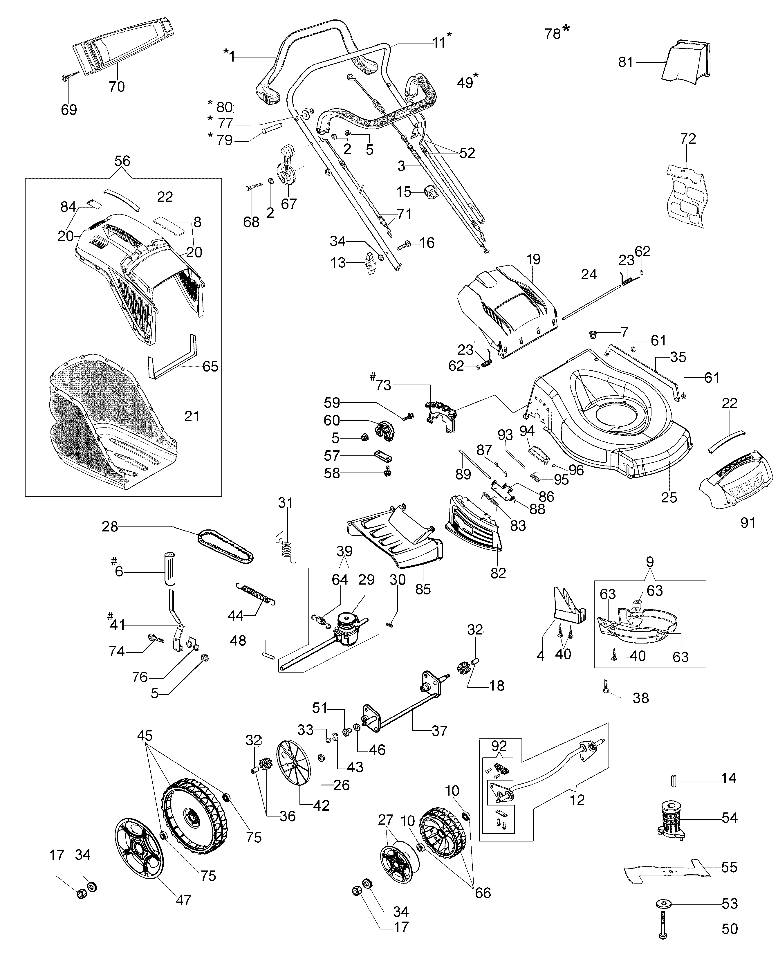 Illustrated parts list