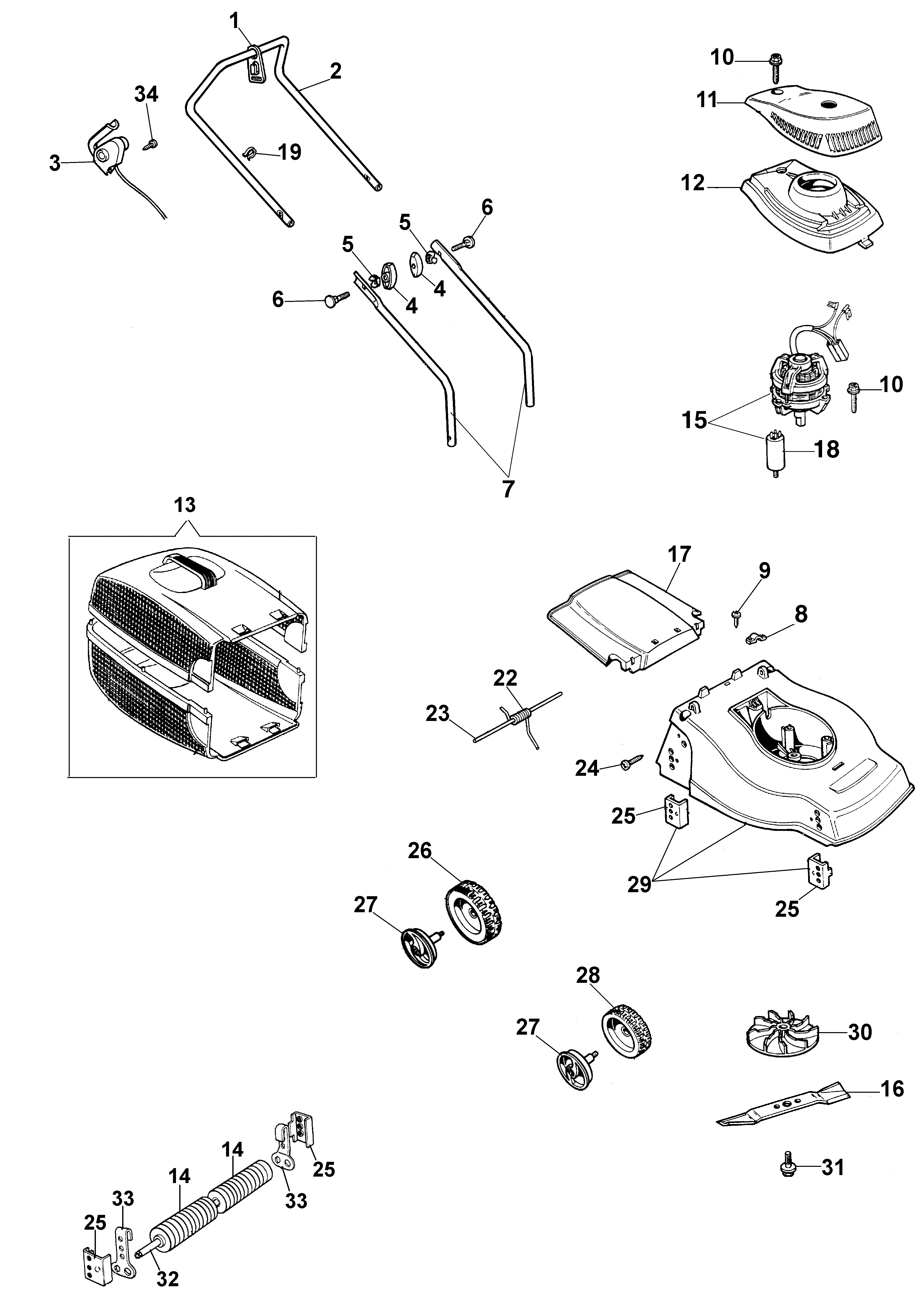 Complete illustrated parts list