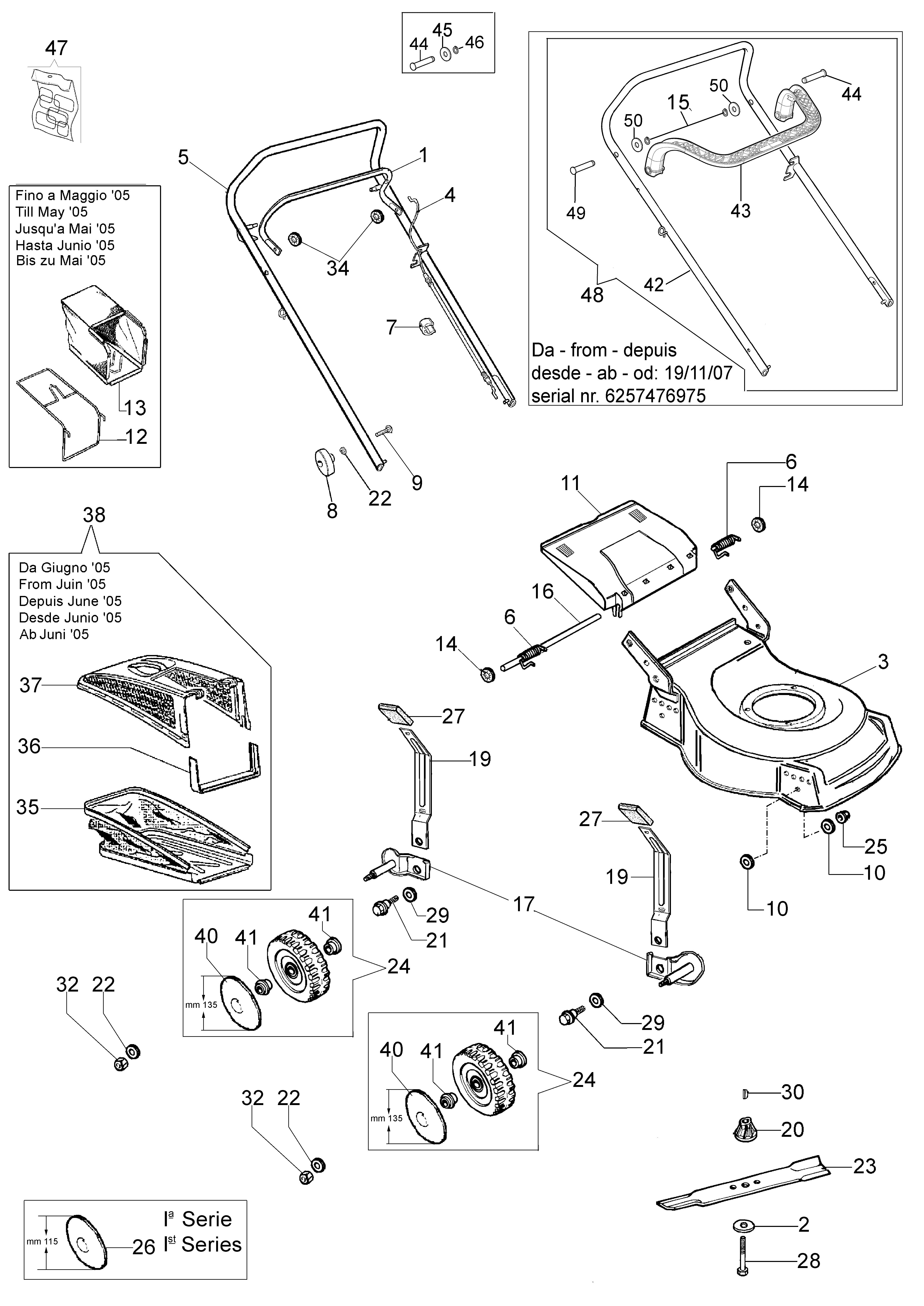 Illustrated parts list