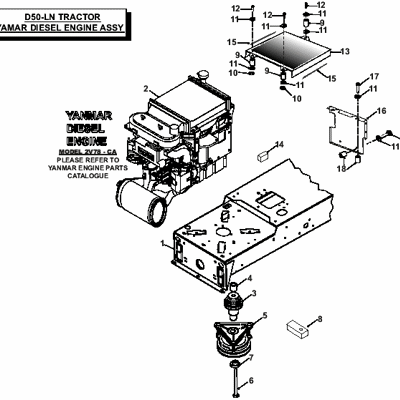 Yanmar Diesel Engine Assembly