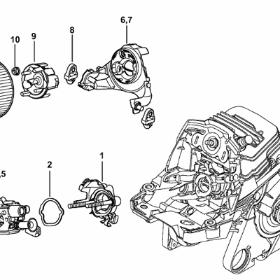 Stihl MS 261 Chainsaw (MS261 VWZ) Parts Diagram, Shroud Stihl MS 261 Chainsaw (MS261 VWZ) Parts Diagram, Shroud