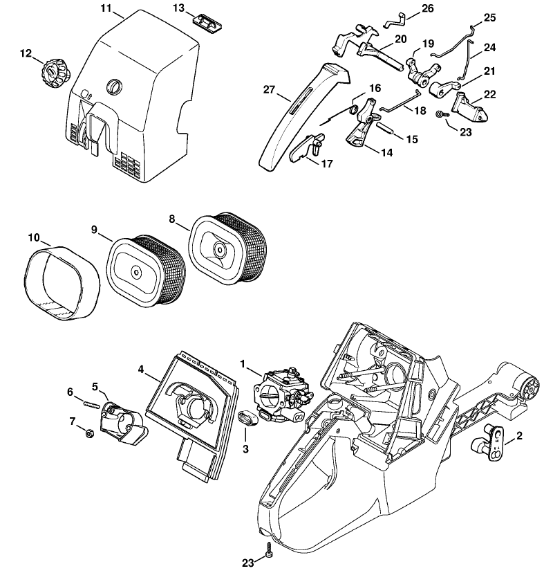 Stihl MS 780 Chainsaw (MS780) Parts Diagram, Rewind Starter