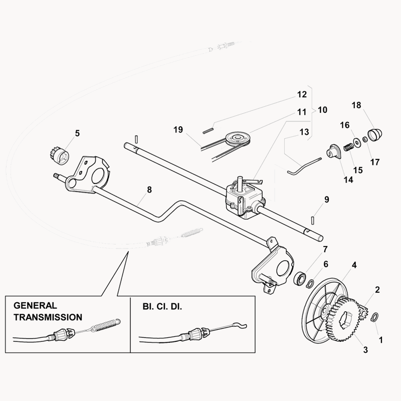 Castel / Twincut / Lawnking XA52MBS (2010) Parts Diagram, Rear Drive