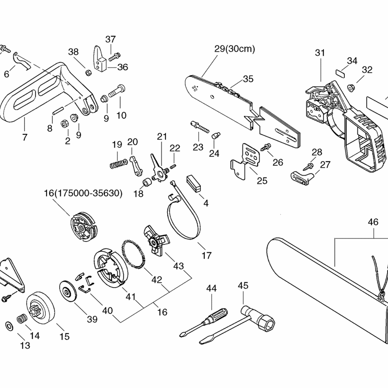 Cs 3000 Echo CS-3000 Chainsaw (CS3000) Parts Diagram, Page 8