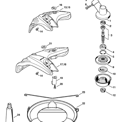 Stihl FS 56 BRUSHCUTTER (FS56RC-E) Parts Diagram, Crankcase, Cylinder