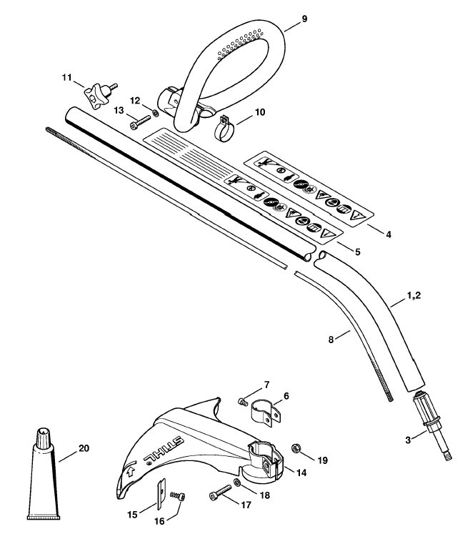 Drive tube assembly, Loop handle