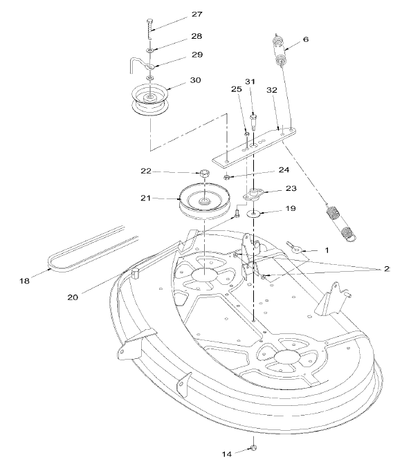 38 inch Deck Blade Drive Assembly