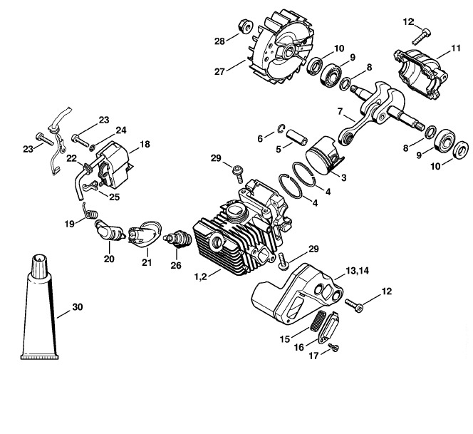 Cylinder with Piston