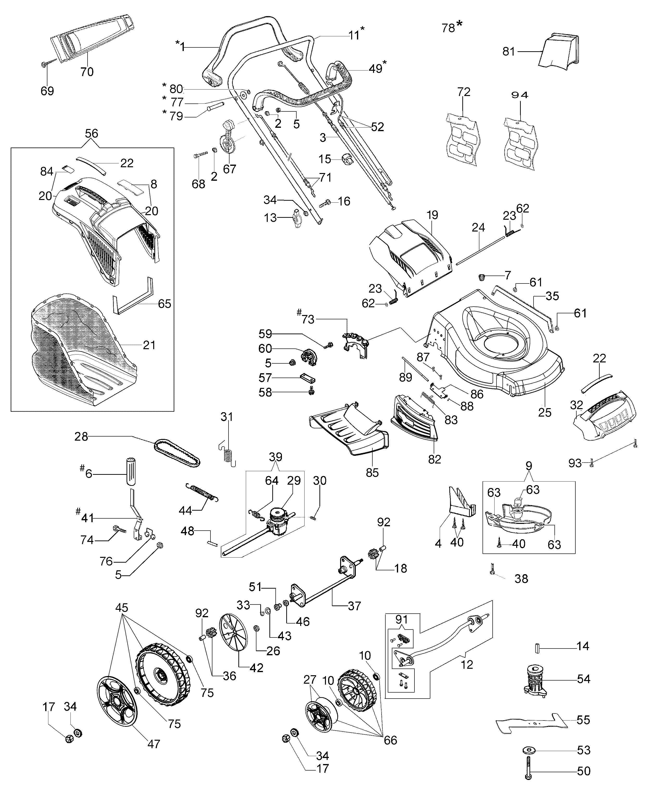 Illustrated parts list