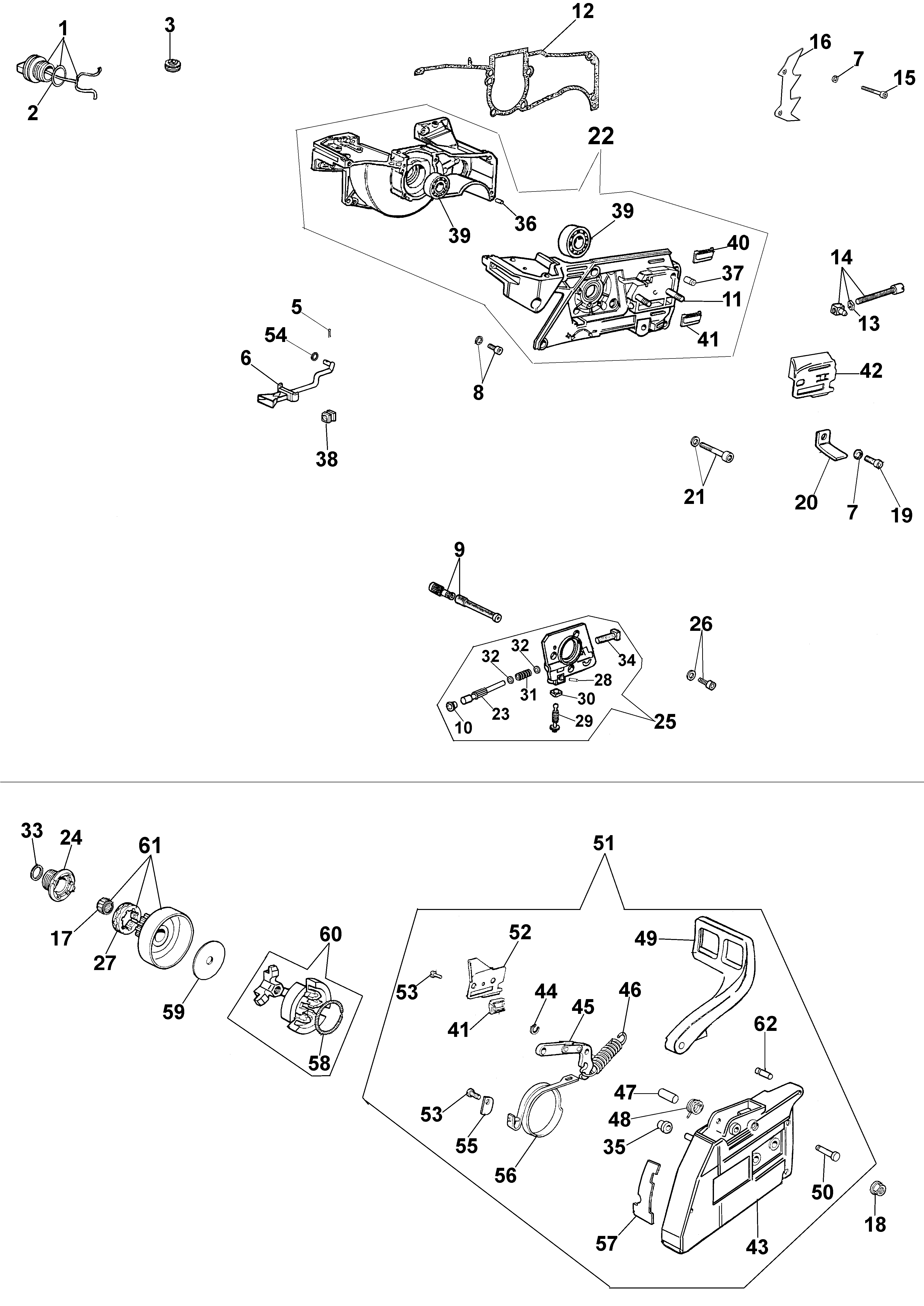 Crankcase assy