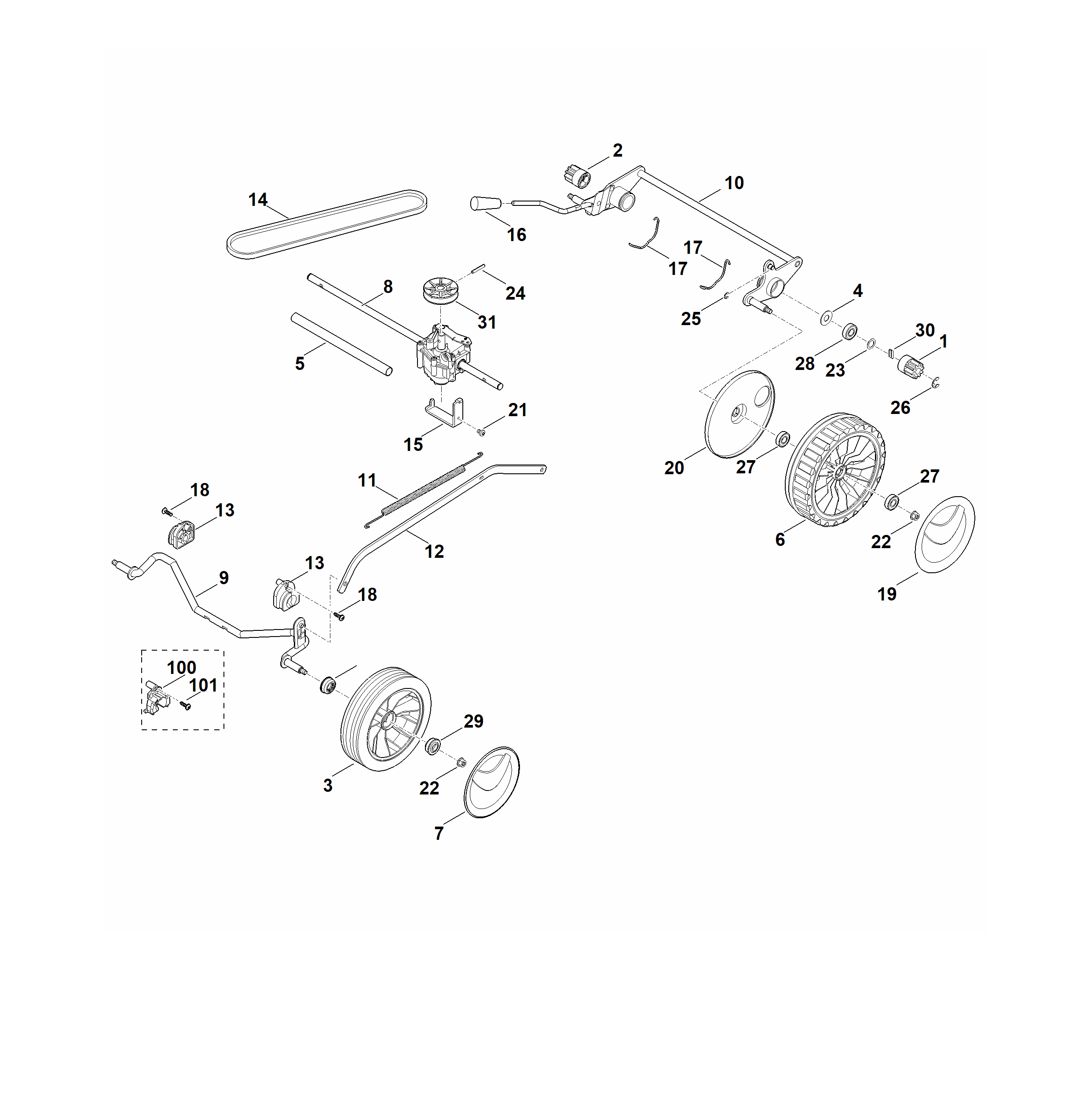 Stihl RM248-0T (RM248-0T) Parts Diagram, Chassis, Gear Box