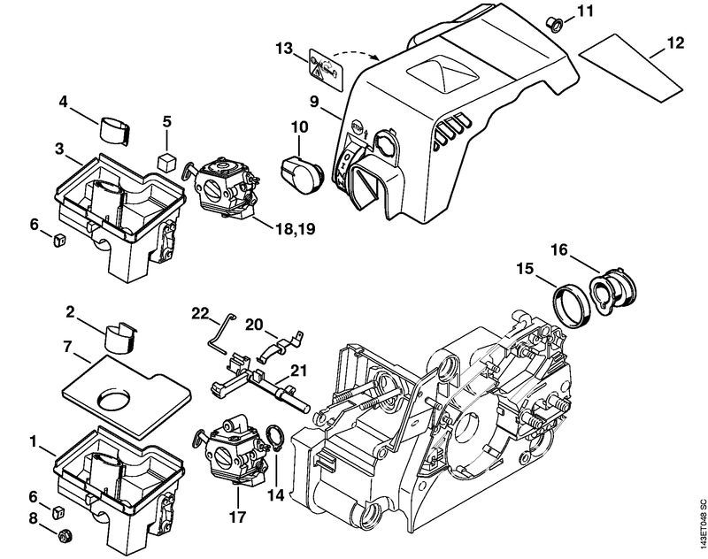 Stihl (017C) Parts Diagrams