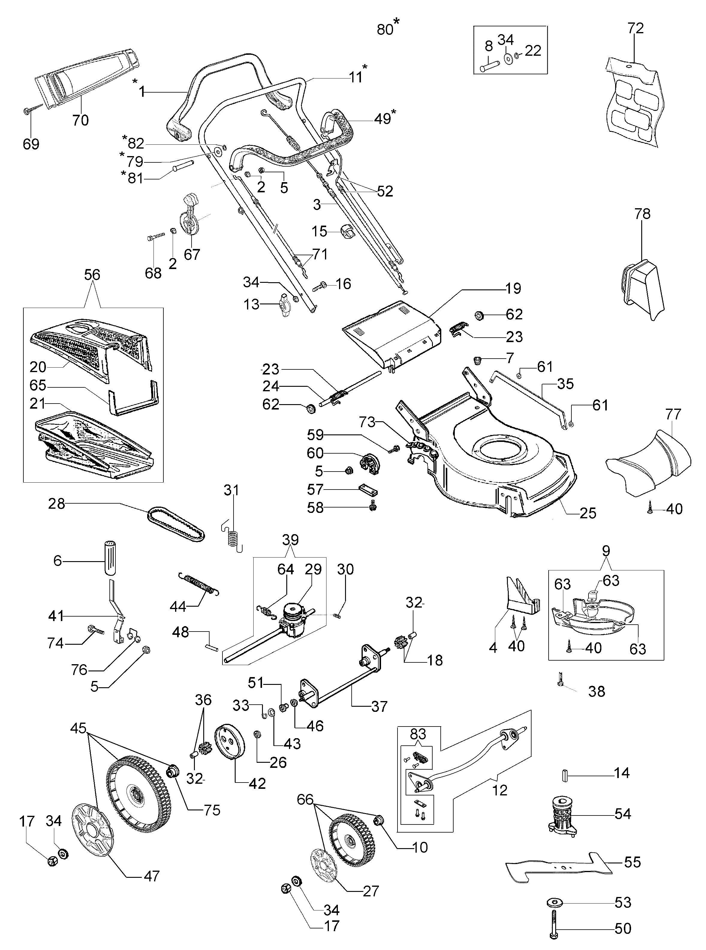 Illustrated parts list