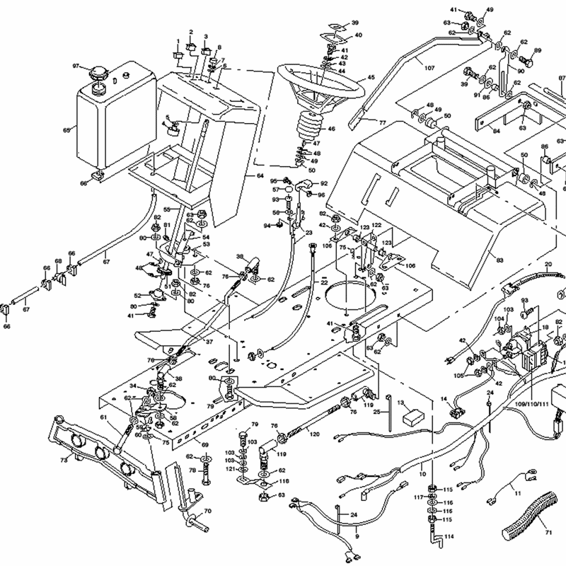 1998 S T SERIES WESTWOOD TRACTORS T1600 36 Parts Diagram Steering 1998-s-t-series-westwood-tractors-t1600-36-parts-diagram-steering