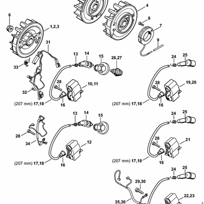 Stihl MS 362 Chainsaw (MS 362 C-M RZ) Parts Diagram, MS362CMRZ-F Stihl MS 362 Chainsaw (MS 362 C-M RZ) Parts Diagram, MS362CMRZ-F