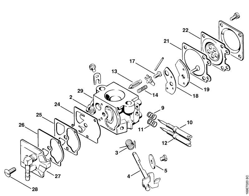 Stihl 032 AV Chainsaw (032AVEQW) Parts Diagram, Handle Frame