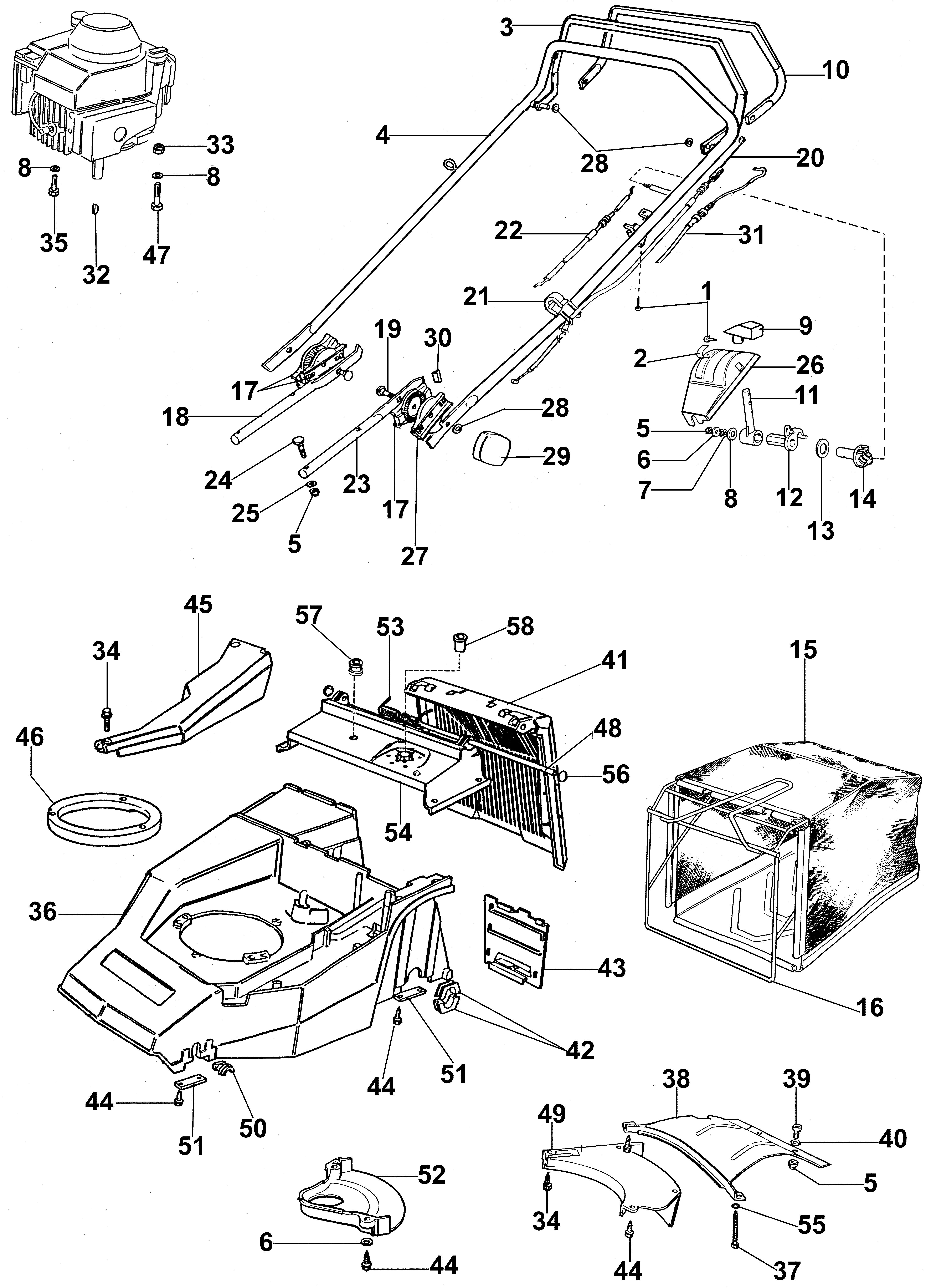 Handle and deck