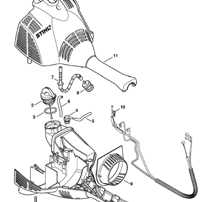 Stihl FS 56 BRUSHCUTTER (FS56C-E) Parts Diagram, Bike handle