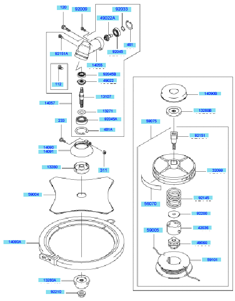 Kawasaki KBH26A (HAO26F-AS50) Parts Diagram, Carburetor