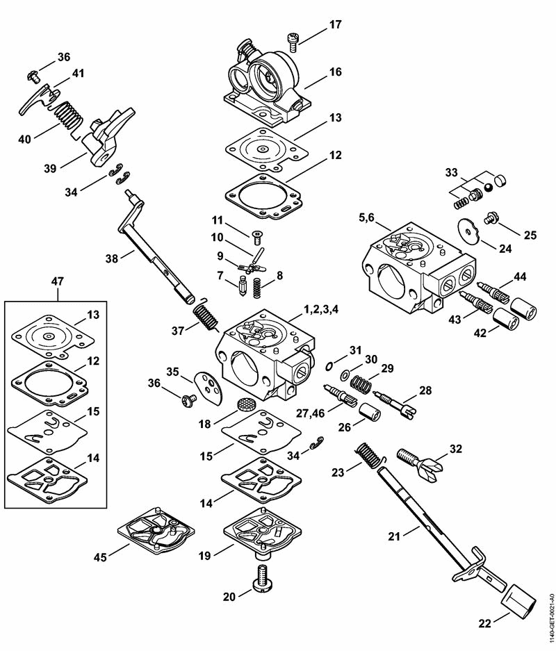 Stihl MS 362 Chainsaw (MS 362 VWZ) Parts Diagram, MS362VWZ-O