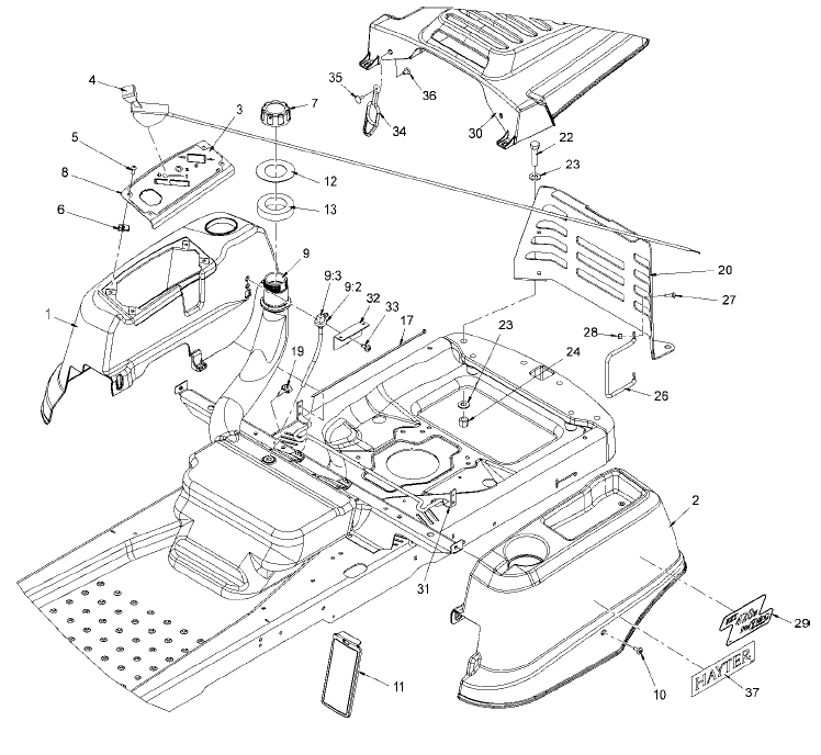 Styling & Fuel System Assembly